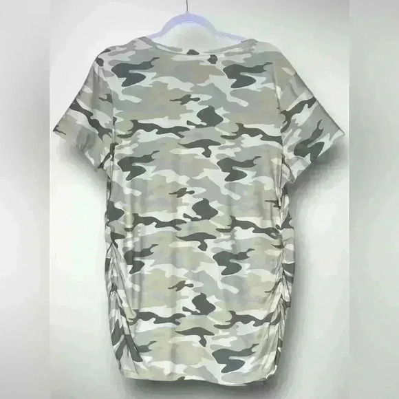 Women’s Maternity Top by Time and Tru Size XL  16-18 Grey Camouflage - Picture 2 of 6